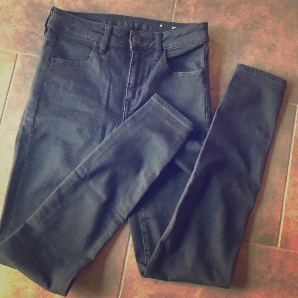 Black American Eagle Hi-Rise Jegging